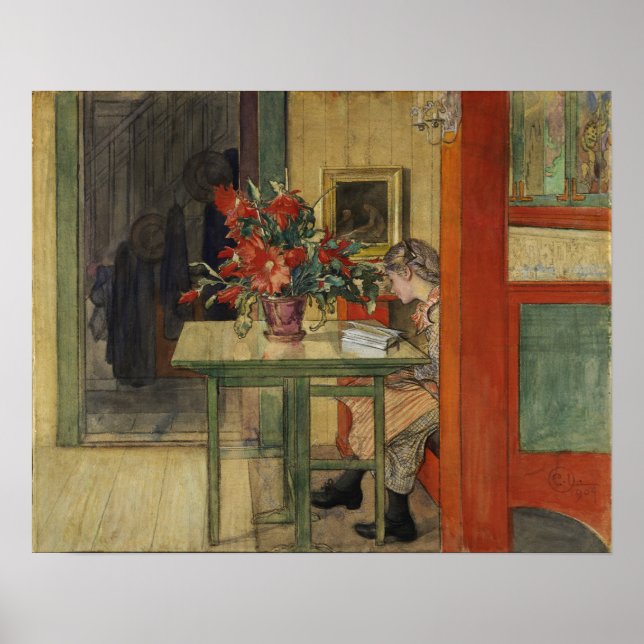 Affiche Larsson - Lisbeth lisant (Devant)