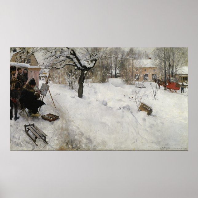 Affiche Larsson - Motif hivernal (Devant)