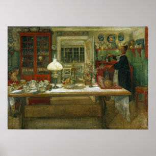 Affiche Larsson - Préparation pour un jeu 1896