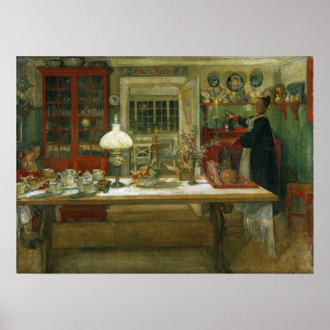 Affiche Larsson - Préparation pour un jeu 1896 (Devant)