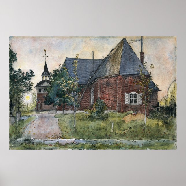 Affiche Larsson - Vieille église de Sundborn (De A Home) (Devant)