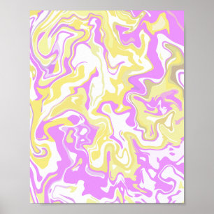Affiche L'art Abstrait avec couleurs pastel