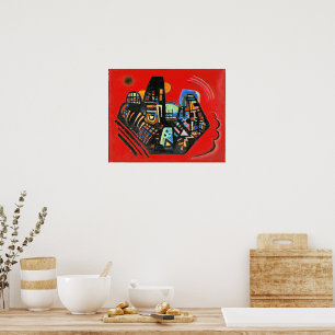 Affiche L'art abstrait de Kandinsky, Noir-Rouge,