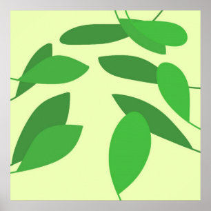 Affiche L'art abstrait feuille