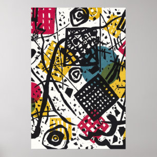 Affiche L'art Abstrait funky multicolore