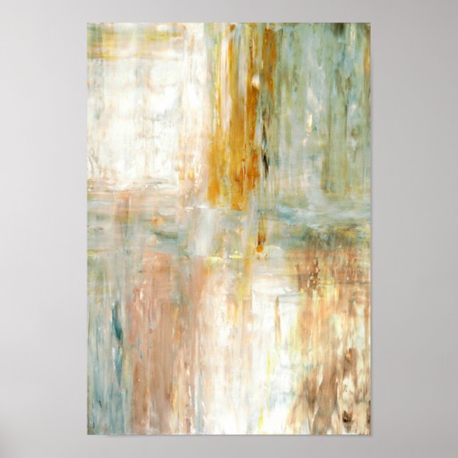 Affiche L'Art Abstrait Vert "Café" (Devant)