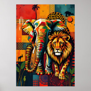 Affiche L'art animalier africain de la faune