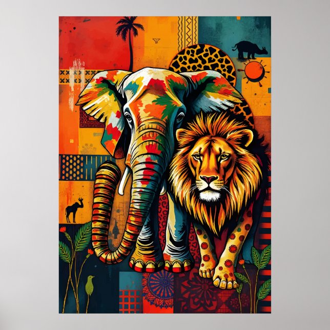 Affiche L'art animalier africain de la faune (Devant)
