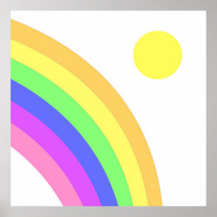 Affiche l'art arc-en-ciel coloré