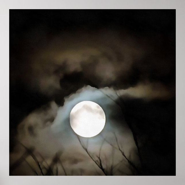 Affiche L'art céleste de la lune d'hiver (Devant)