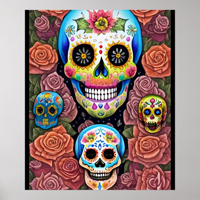Affiche L'art crâne à sucre - Célébrer Dia de los Muertos (Devant)