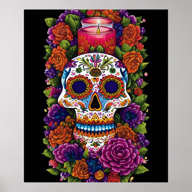 Affiche L'art crâne à sucre - Célébrer Dia de los Muertos (Devant)