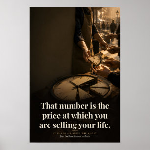 Affiche L'art de citation de livre Le Prix de Votre Vie