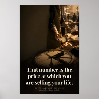 Affiche L'art de citation de livre Le Prix de Votre Vie