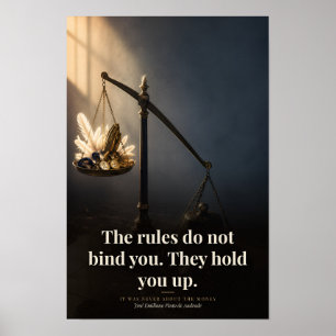 Affiche L'art de citation de livre Les règles vous soutien