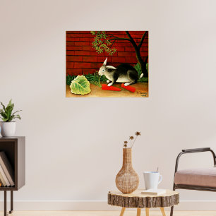 Affiche L'art de Henri Rousseau : Lapin