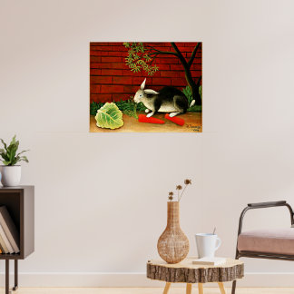 Affiche L'art de Henri Rousseau : Lapin