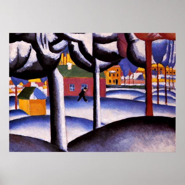 Affiche L'art de Kazimir Malevich - Paysage hivernal (Devant)