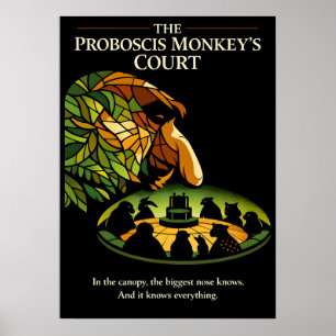 Affiche L'art de la cour du singe nez proboscis