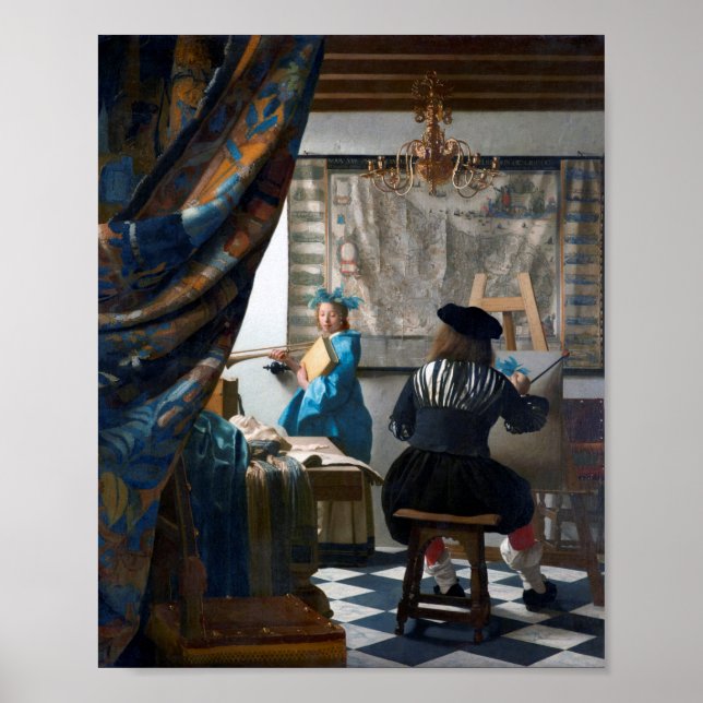 Affiche L'art de la peinture, Johannes Vermeer (Devant)