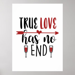 Affiche L'art de la Saint-Valentin L'amour vrai n'a pas de