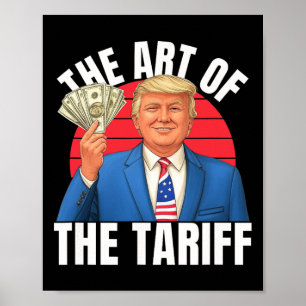 Affiche L'Art De L'Accord Tarifaire Trump Man Woman Libera