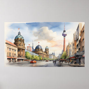 Affiche L'art de l'aquarelle à Berlin