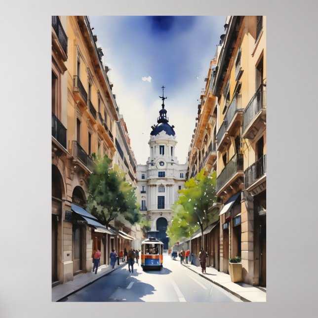 Affiche L'art de l'aquarelle à Madrid (Devant)