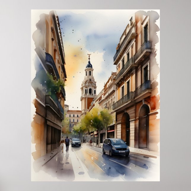Affiche L'art de l'aquarelle à Madrid (Devant)