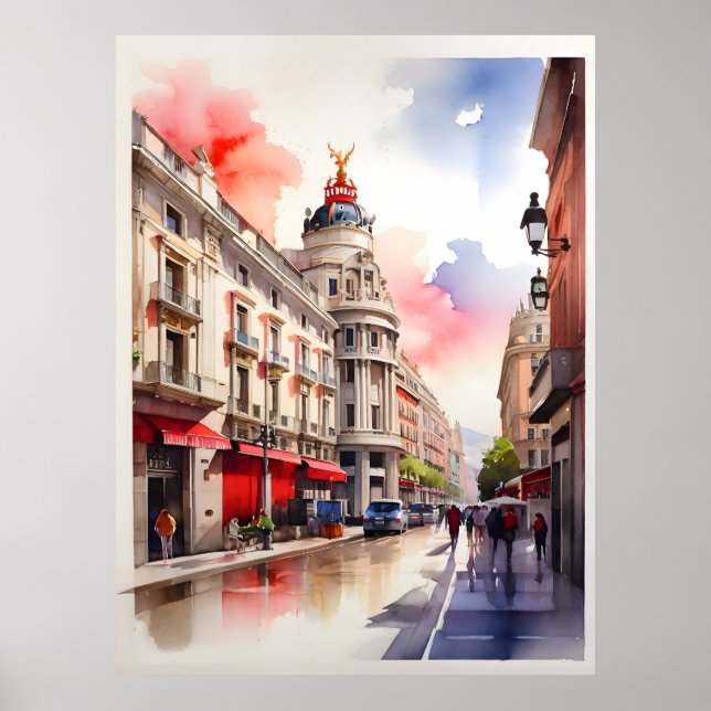 Affiche L'art de l'aquarelle à Madrid (Devant)