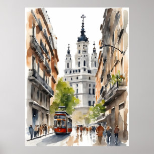 Affiche L'art de l'aquarelle à Madrid