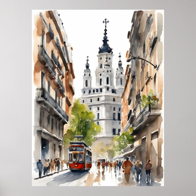 Affiche L'art de l'aquarelle à Madrid (Devant)