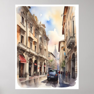 Affiche L'art de l'aquarelle à Milan