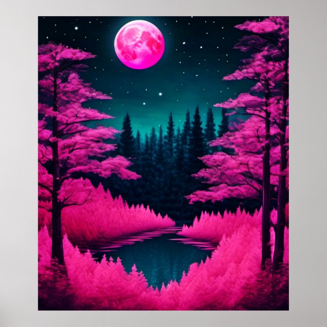 Affiche L'art de l'Imaginaire forestier de Neon Moonlit (Devant)