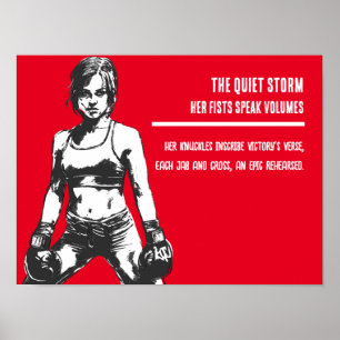 Affiche L'art de motivation de la combattante The Quiet St
