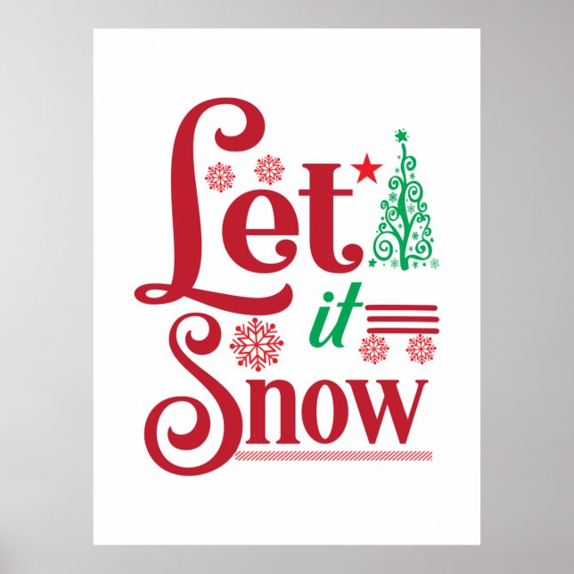 Affiche L'art de Noël, la neige (Devant)