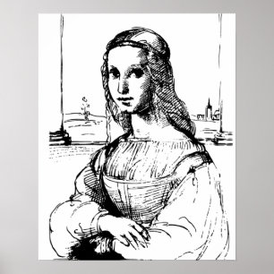 Affiche L'art de Villager Monalisa