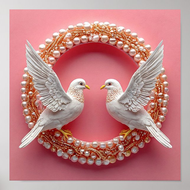 Affiche L'art des colombes mariages (Devant)