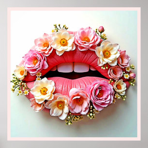 Affiche L'art des lèvres florales