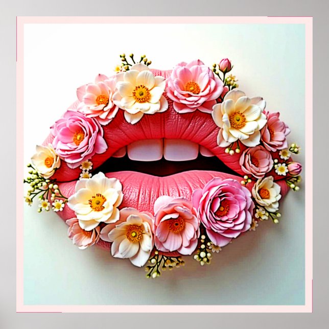 Affiche L'art des lèvres florales (Devant)