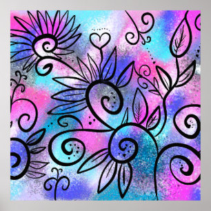 Affiche L'art des oiseaux amusant