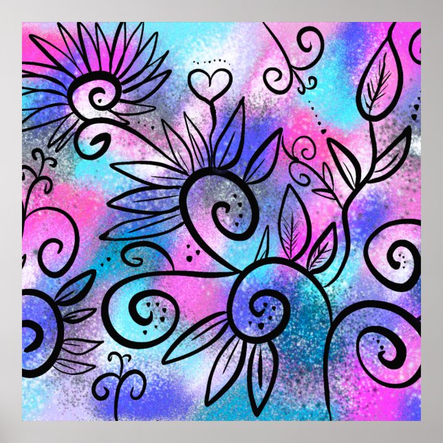 Affiche L'art des oiseaux amusant (Devant)