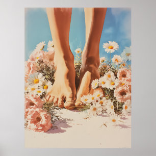 Affiche L'art d'été aux pieds nus