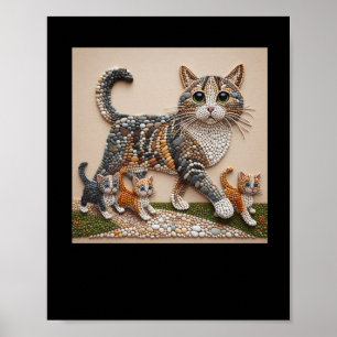 Affiche L'Art D'Organiser Des Roches En Forme De Chat S