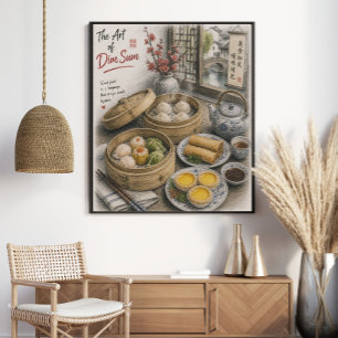 Affiche L'Art du Dim Sum Thé Chinois Traditionnel