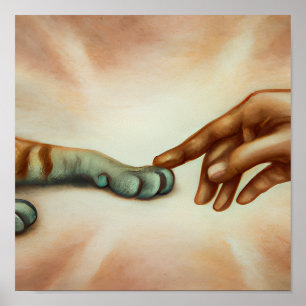 Affiche L'art du portrait de chat créé par Dieu