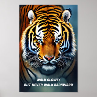 Affiche L'art du tigre motivant