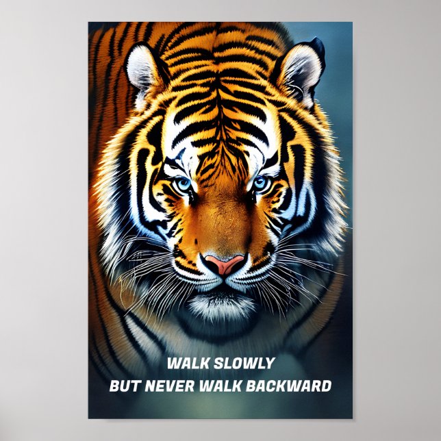 Affiche L'art du tigre motivant (Devant)