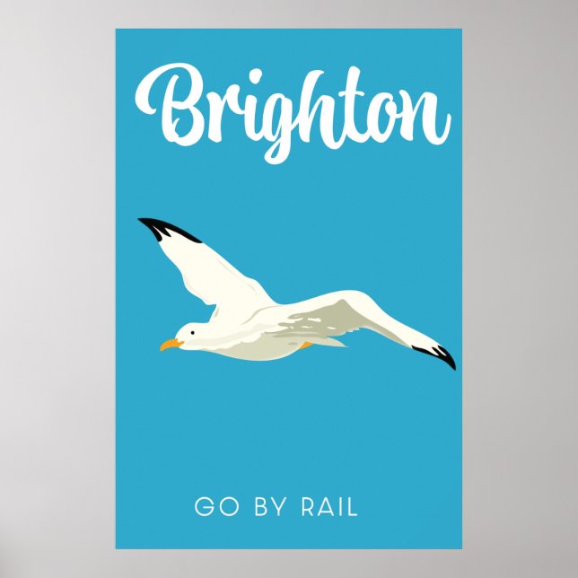 Affiche L'art du voyage vintage de Brighton (Devant)