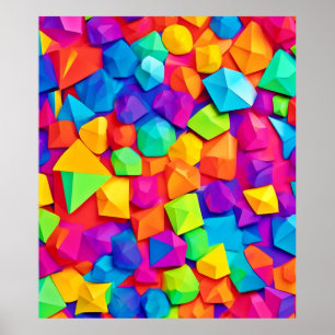 Affiche L'art en cristal coloré